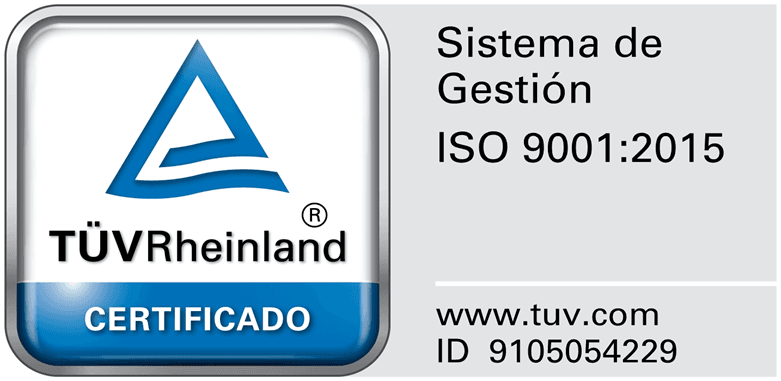 ISO 9001:2015 — Sistema de Gestión certificado por TÜV Rheinland